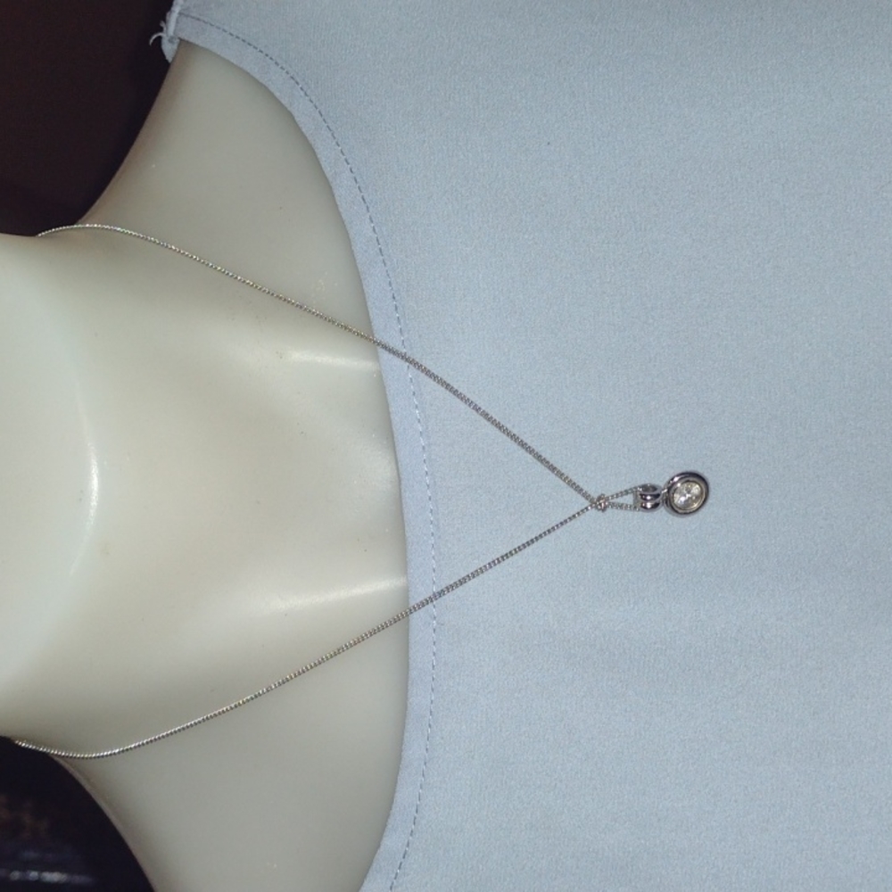 Silver diamond necklace